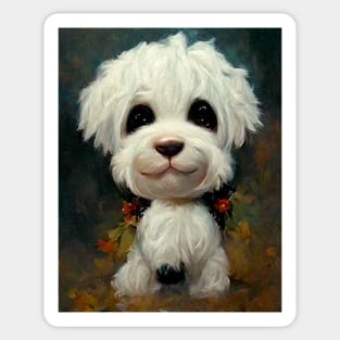 Cute Shichon puppy Sticker